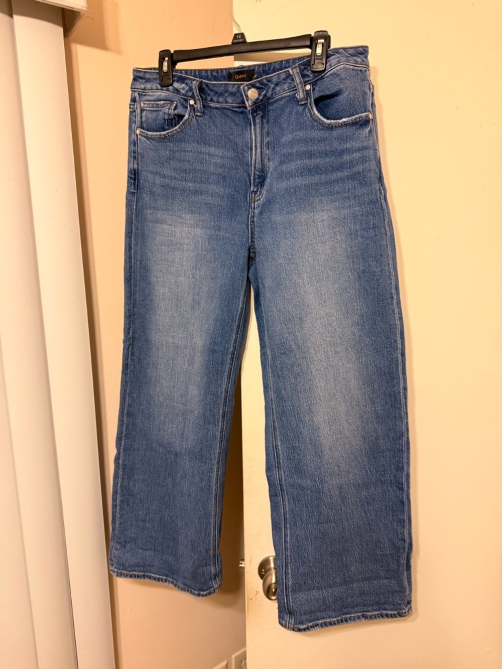 Quince Classic Wide-Leg Blue Jeans